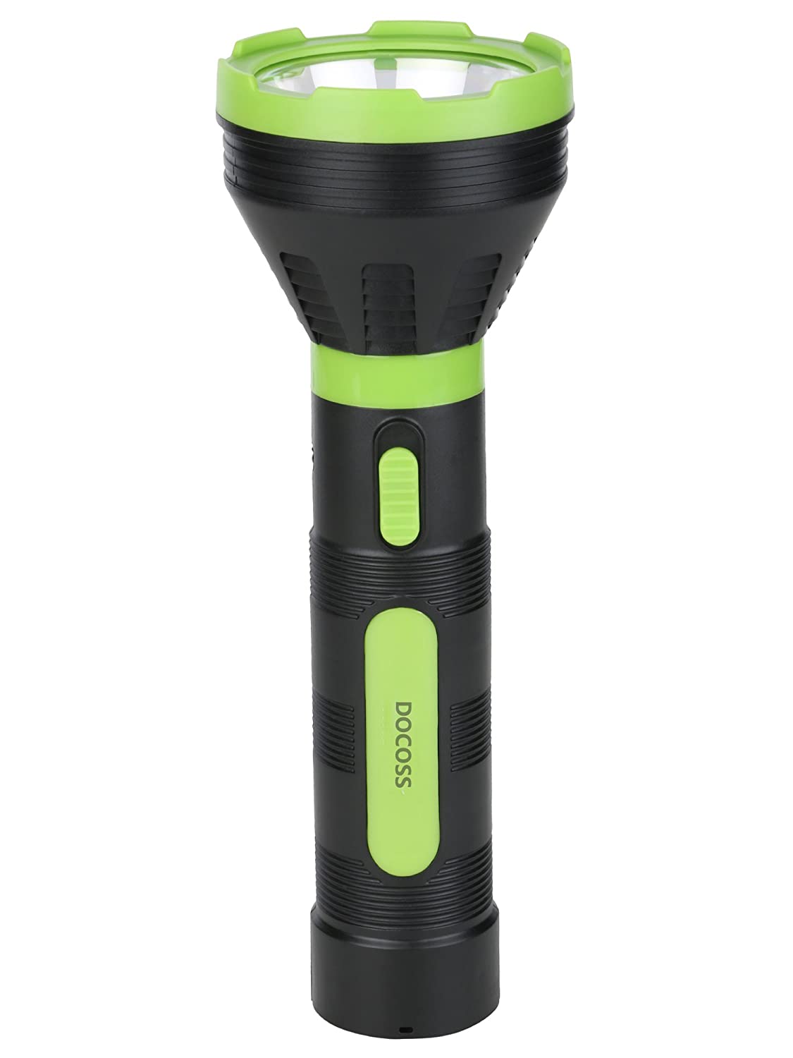 DOCOSS ABS 5W Rechargeable LED Torch Focus Light Laser Long Range Distance High Power (Multi-color)