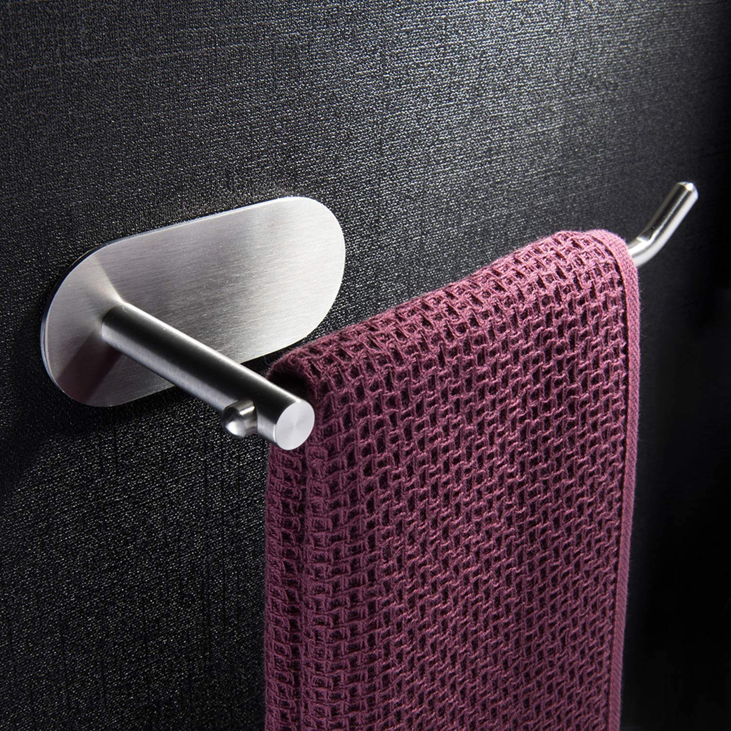 DOCOSS-Self Adhesive Towel Ring Stainless Steel Napkin Towel Hanger Fo