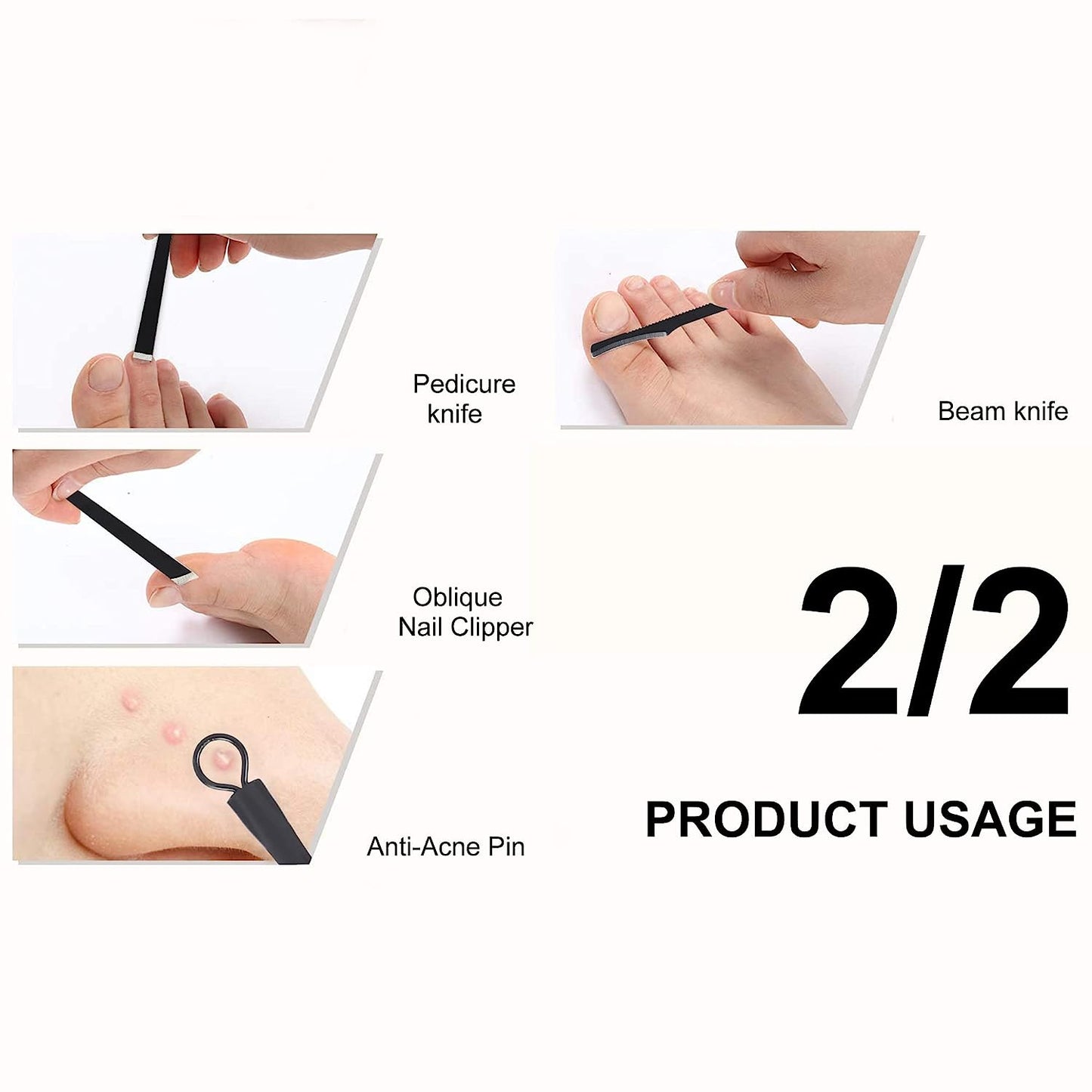 DOCOSS-15 IN 1 Stainless Steel Manicure Kit Nail Cutter For Men Women Manicure Pedicure Kit With Grooming Kit , Acne needle ,Nail Filer Kit , Nail Cutter Set With Leather Case