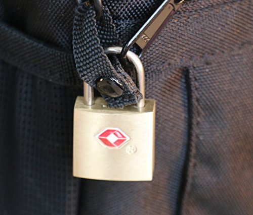 DOCOSS-Pack of 2-Small Brass Lock TSA Approved With Keys ,International Locks For luggage Bag Travelling Locks Padlock(Gold)