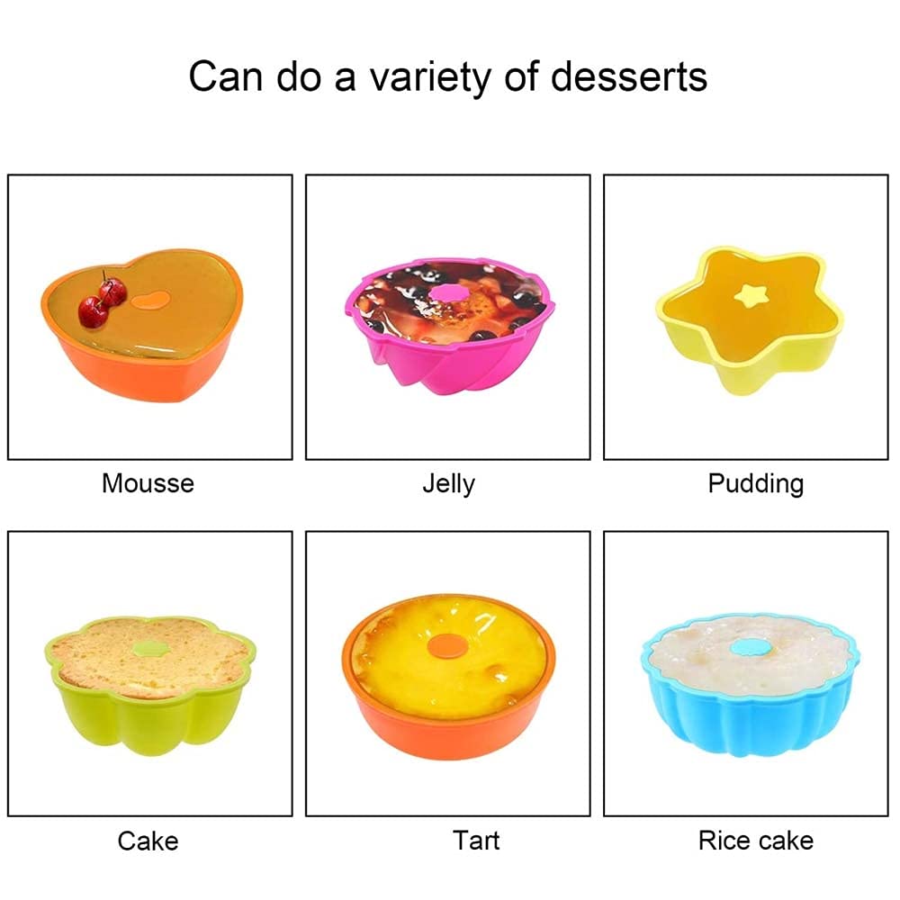 DOCOSS Pack Of 18 Premium Muffin Mould Silicone Cupcake moulds for Microwave Oven Donut Moulds /Silicon Muffin Cup Cake Mold Set For Cake ,Jelly, Baking (Multicolour)