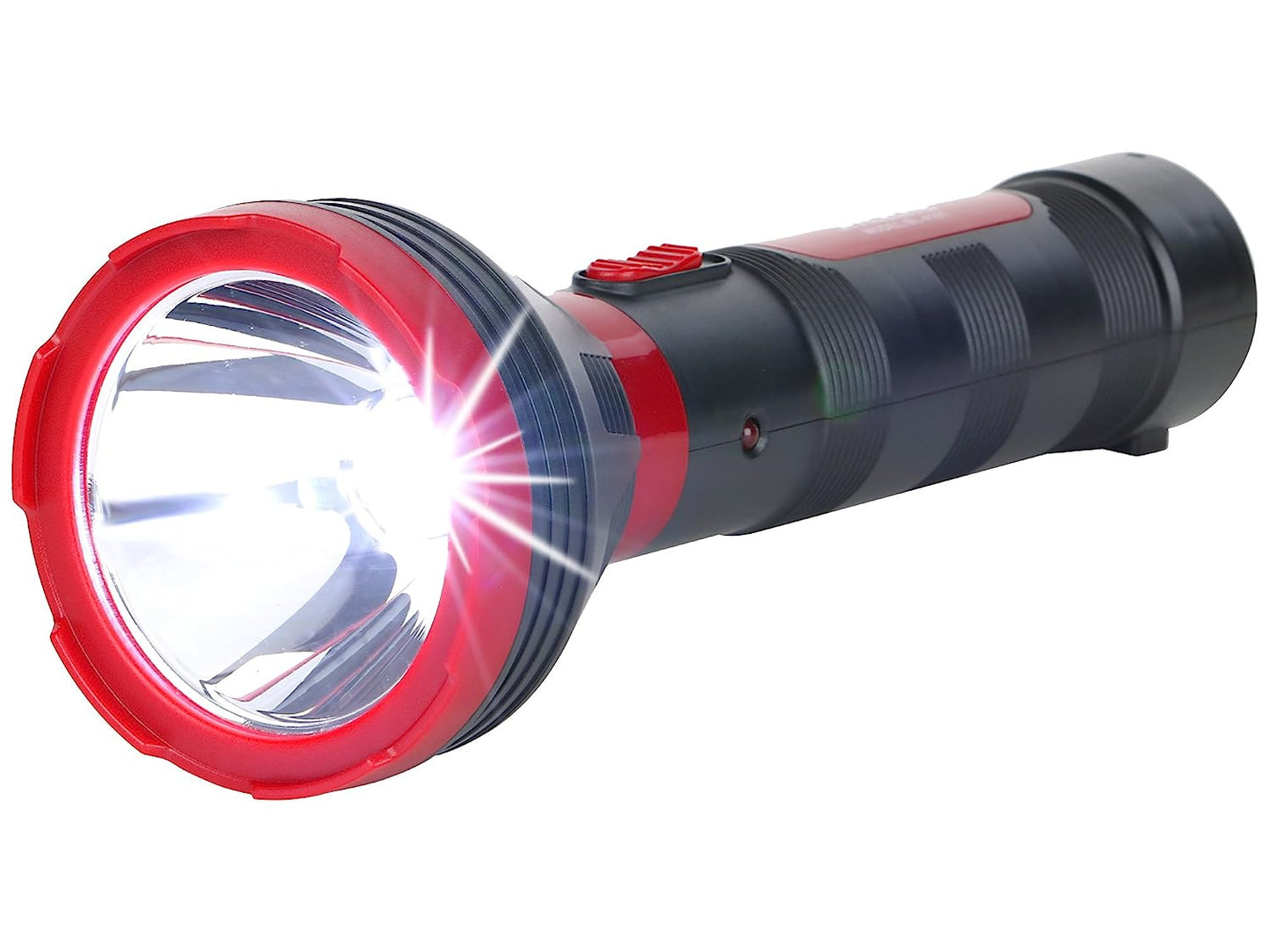 DOCOSS ABS 5W Rechargeable LED Torch Focus Light Laser Long Range Distance High Power (Multi-color)