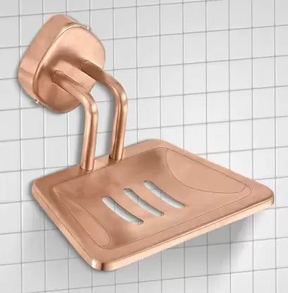 DOCOSS- PVD Coated Stainless Steel Gold Double Soap Holder For Bathroom(3 Years Warranty) Anti Rust Soap Stands for Bathroom Wall Steel Soap Tray Soap Dish Bathroom Accessories (Gold)
