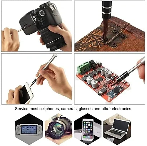 DOCOSS - 60 in 1-Precision Magnetic Screwdriver Set Kit with Superb S2 Steel 56 Bits Screw Driver set for Mobile Phone,Laptop, Tablet, PC & Household Repair Home Tool Kit(Copper)