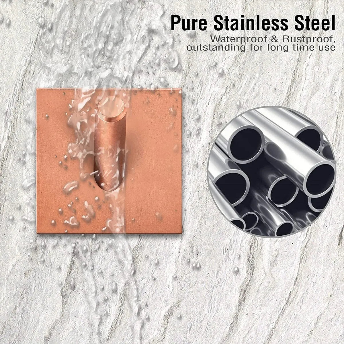 DOCOSS Pack of 6 Steel Self Adhesive Hooks for Wall Strong Sticker Hooks Door Hanger Wall Hooks Self Adhesive Hooks Holder for Bathroom ,Kitchen -Holds Upto 3 kg