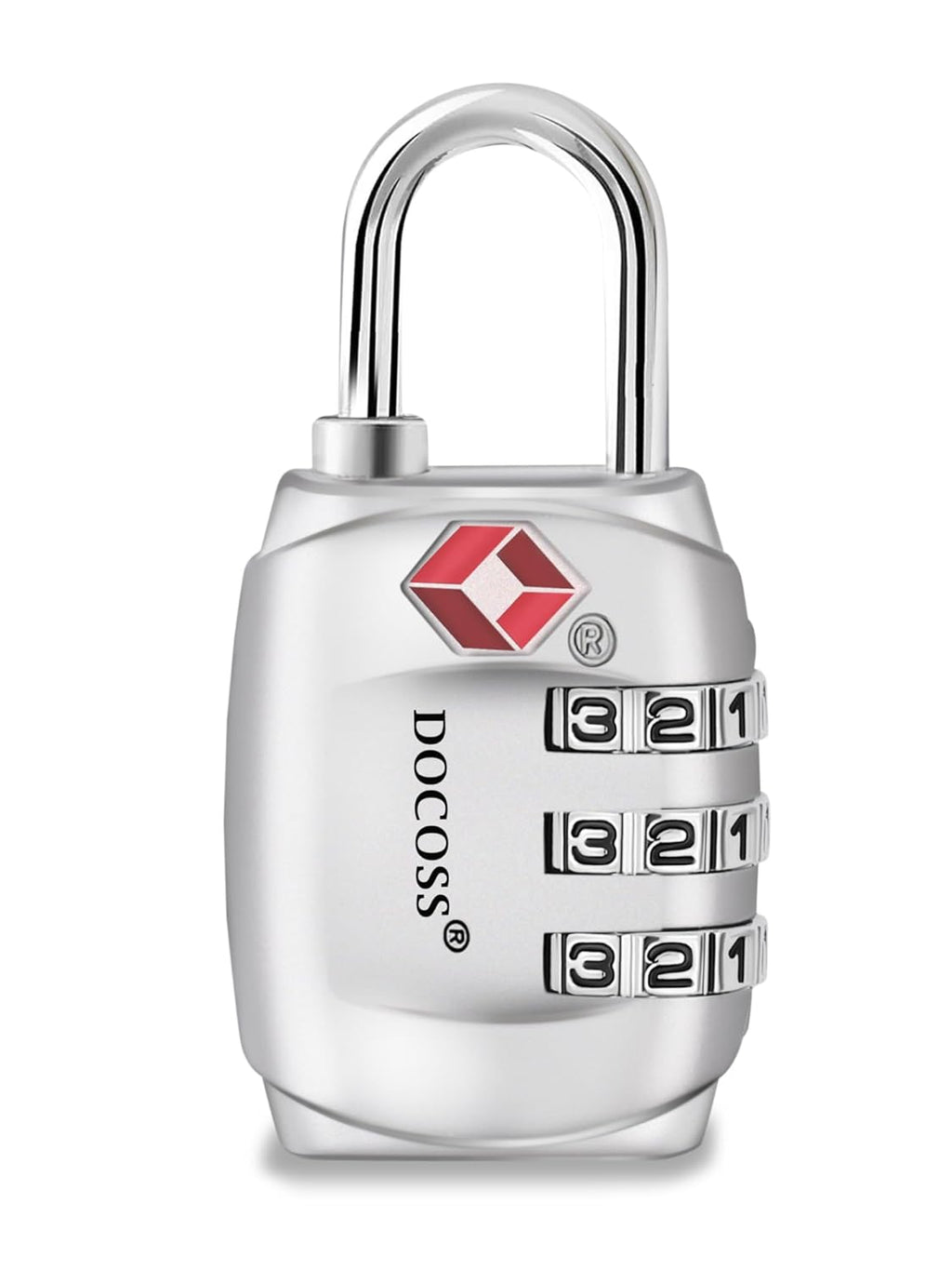 DOCOSS-Set of 2-331-METAL TSA Lock 3 Digit for Luggage Bag International Number Password Travel Locks(Muliti-Color)