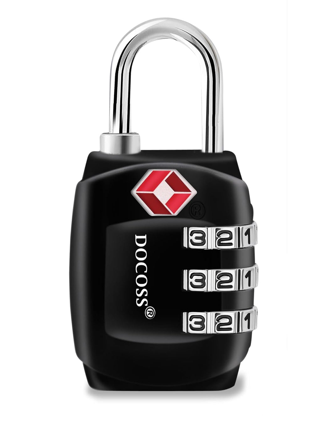 DOCOSS-Set of 2-331-METAL TSA Lock 3 Digit for Luggage Bag International Number Password Travel Locks(Muliti-Color)