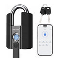 DOCOSS Fingerprint Door Lock, Heavy-Duty Smart Padlock, Fingerprint Lock with 3-Way Unlock (Fingerprint/App/2 Keys),USB Rechargeable, Waterproof Lock for Suitcase,Home, Office, Gym Locker, Gate