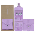 DOCOSS Manicure Kit For Women,Nail Cutter Kit For Women/Girls With Leather Pouch for Manicure Pedicure kit with Acne needle,Nail Cllippers And Tools (Purple Lilac