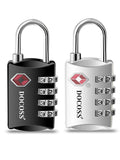 DOCOSS-Set of 2-309-Metal TSA Lock 4 Digit for Luggage Bag Number Password Travel Locks