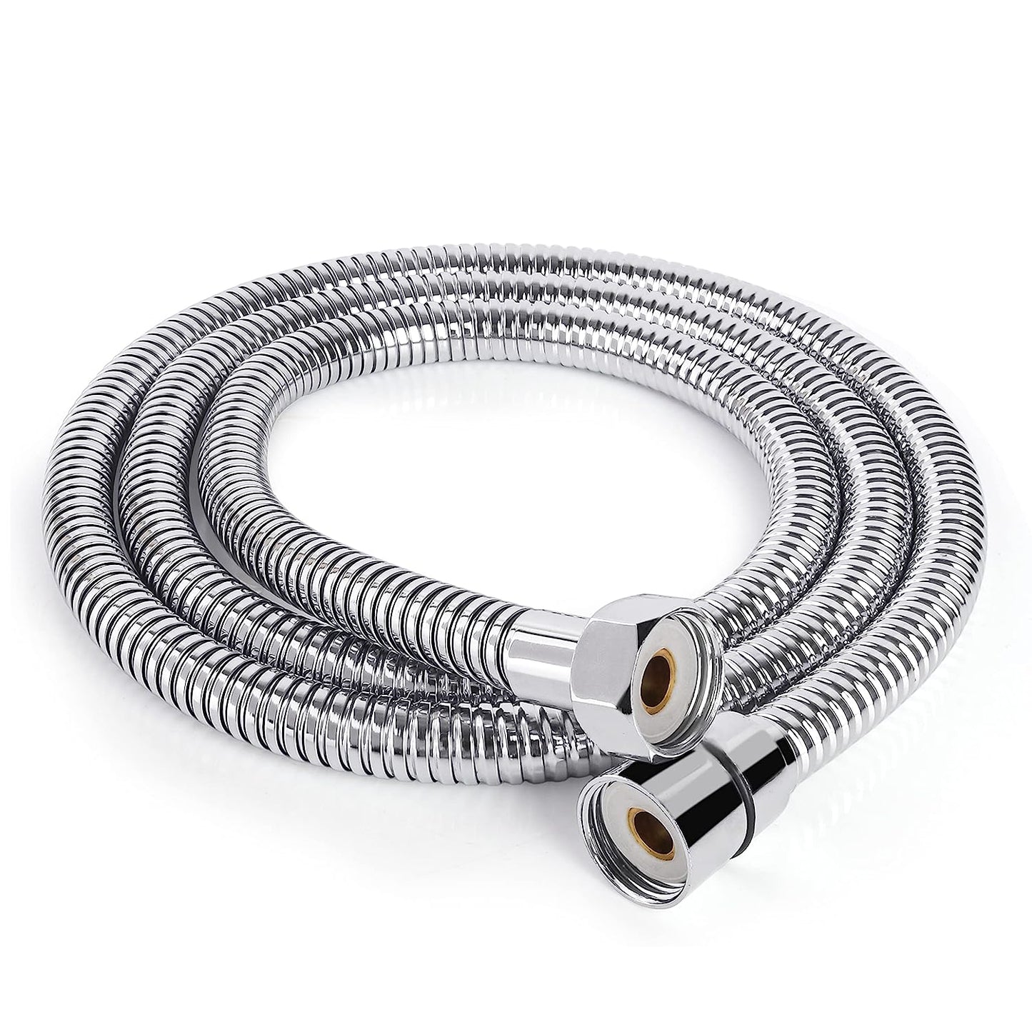 DOCOSS 304 Grade Stainless Steel Flexible Tube Shower Hose Pipe/ Hand Shower Tube / Health Faucet Pipe Jet Spray Tube (1.5 Meter, Chrome)