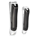 DOCOSS Stainless Steel Nail Cutter Kit For Men and Women Nail Clippers set -Pack Of 2 (Black)