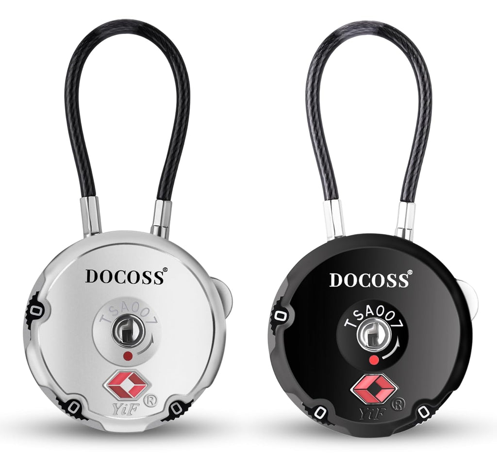 DOCOSS Metal TSA Locks, USA International Number Password Combination Luggage Travel Bag Locks