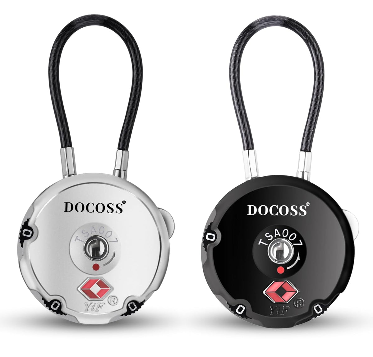 DOCOSS Metal TSA Locks, USA International Number Password Combination Luggage Travel Bag Locks