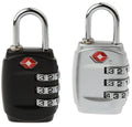 DOCOSS-Set of 2-331-METAL TSA Lock 3 Digit for Luggage Bag International Number Password Travel Locks(Muliti-Color)