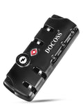 DOCOSS -TSA Locks for Luggage,Suitcase Trolley Bag Lock,4 Chain Zippers Locks,Number Lock for Bag,Combination Lock for Travel (Black)