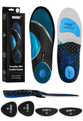 DOCOSS x Poron USA-Made Gel Insoles for Men & Women offer superior comfort with a patented dual-gel design, medial arch support for flat feet, and shock absorption. Ideal for loose shoes, replacement inserts, and everyday foot pain relief.