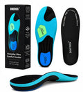 DOCOSS x Poron (USA Make) Rigid High Arch Support Insole for Flat Feet, Shoes insoles for Men & Women with Extra Comfort & Patented Dual Gel Design, Comfortable Insole for Flat Foot