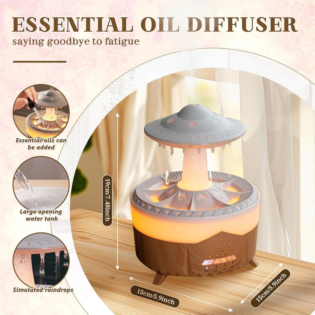 Docoss CloudRain Aroma Diffuser for Home Electric & Humidifier Oil Diffuser for Home – Essential Oil Fragrance Diffuser with Remote Control,Room Freshener Scent for Relaxation