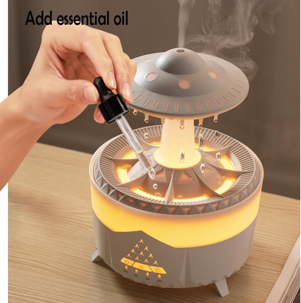Docoss CloudRain Aroma Diffuser for Home Electric & Humidifier Oil Diffuser for Home – Essential Oil Fragrance Diffuser with Remote Control,Room Freshener Scent for Relaxation