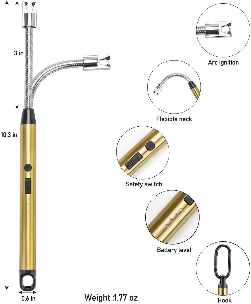 Kitchen Lighter Components DOCOSS - Rechargeable Electric Gas Lighter Kitchen Lighter Chargeable