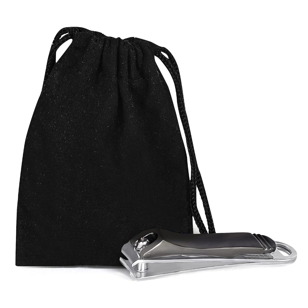 DOCOSS Stainless Steel Nail Cutter Kit For Men and Women Nail Clippers set -Pack Of 2 (Black)