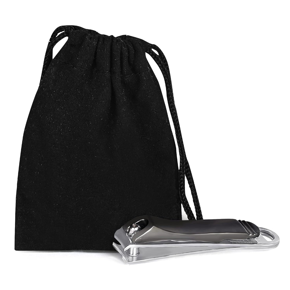 DOCOSS Stainless Steel Nail Cutter Kit For Men and Women Nail Clippers set -Pack Of 2 (Black)