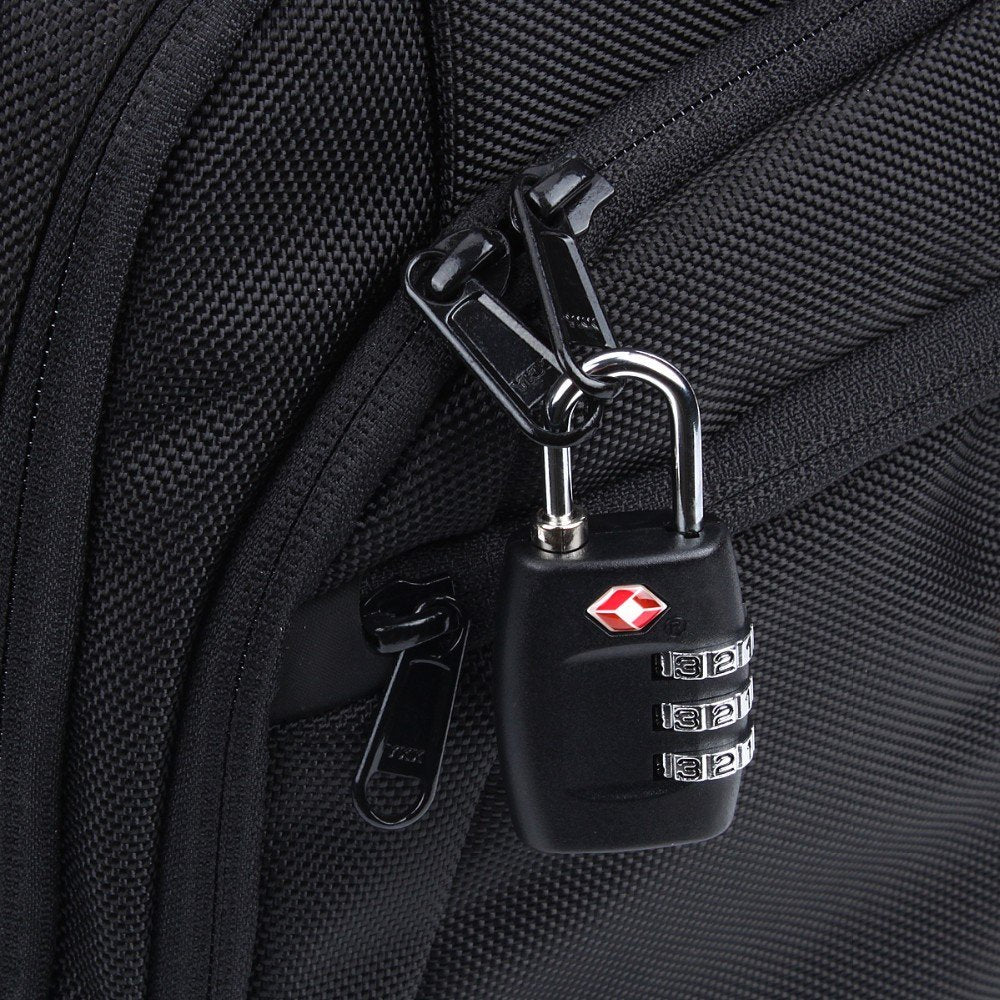 DOCOSS-Set of 2-331-METAL TSA Lock 3 Digit for Luggage Bag International Number Password Travel Locks(Muliti-Color)
