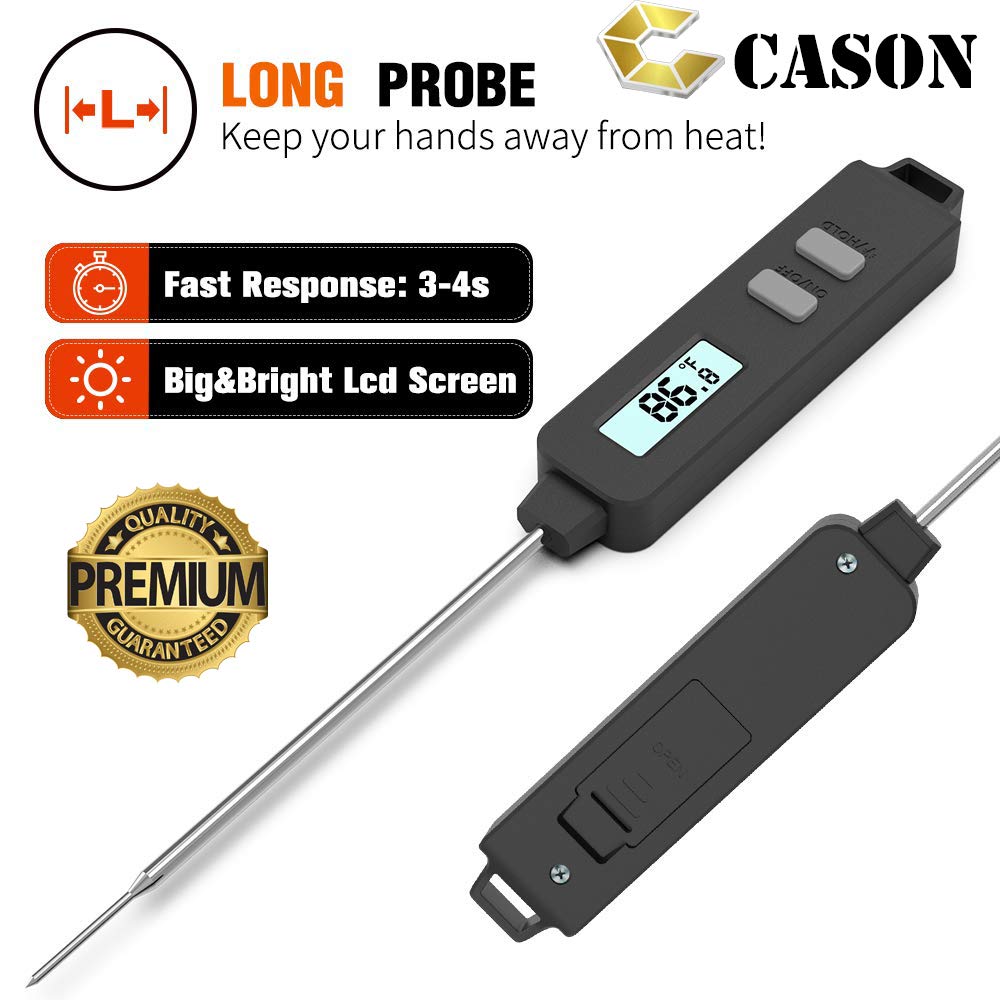 CASON (DEVICE OF C) -Proffesional Digital Lcd Cooking  Food Thermometer / Kitchen thermometer For Cooking Bbq/barbeque Thermometer Candy Temperature Test Pen