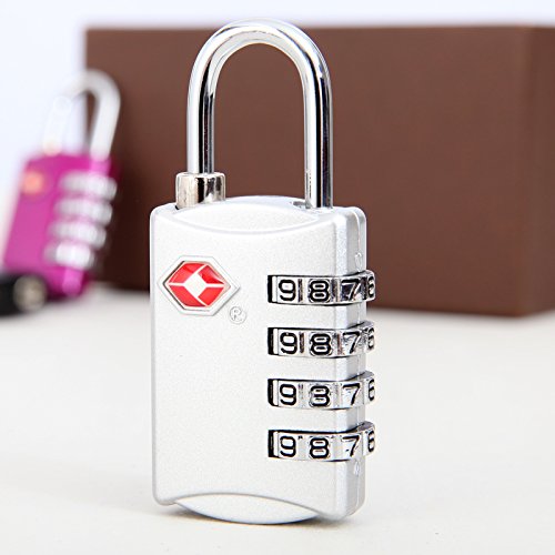 DOCOSS-Set of 2-309-Metal TSA Lock 4 Digit for Luggage Bag International Number Password Travel Locks