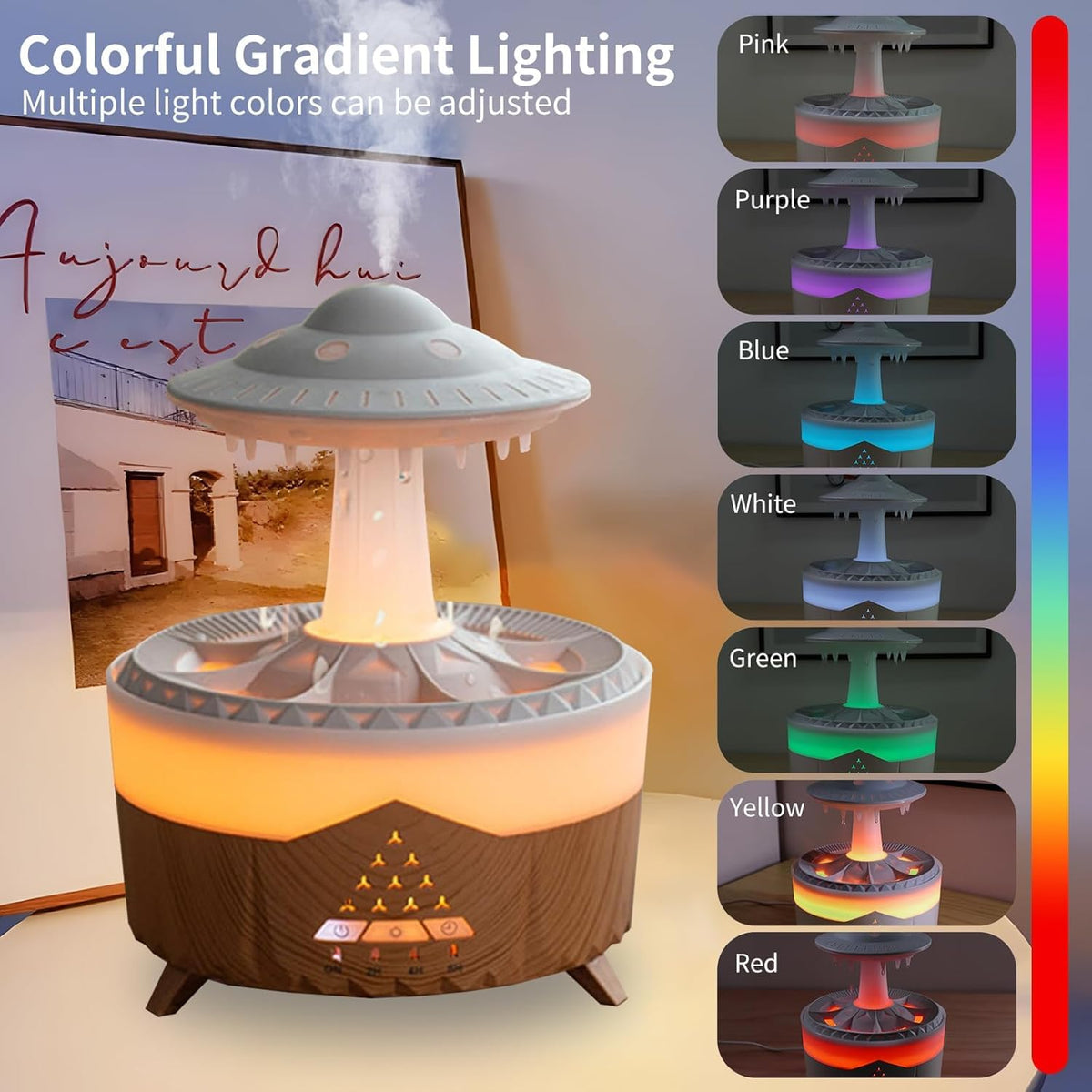 Docoss CloudRain Aroma Diffuser for Home Electric & Humidifier Oil Diffuser for Home – Essential Oil Fragrance Diffuser with Remote Control,Room Freshener Scent for Relaxation
