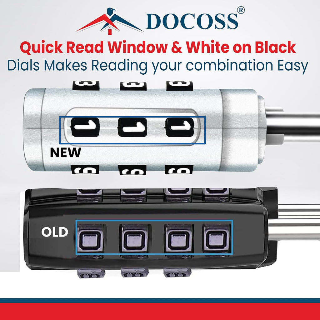 DOCOSS-Set of 2-202 TSA Approved Locks for Luggage, Number Lock for Bag,Small TSA Locks for Luggage Combination Password Lock for Travel