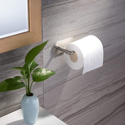 DOCOSS-Self Adhesive Toilet Paper Holder for Bathroom Stainless Steel , Sticker Toilet Roll Tissue Paper Holder/ Self Adhesive Toilet Paper Roll Holder ,Bathroom Accessories (Satin)