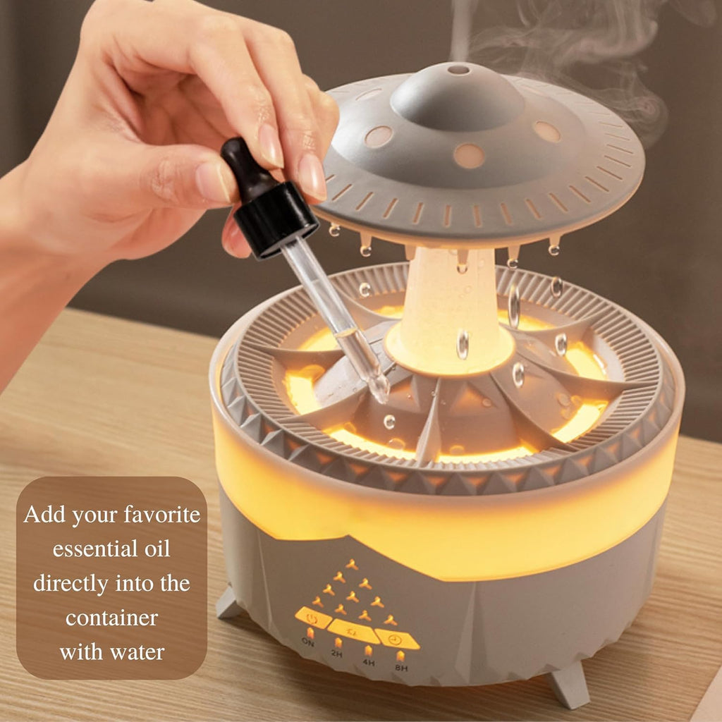 Docoss CloudRain Aroma Diffuser for Home Electric & Humidifier Oil Diffuser for Home – Essential Oil Fragrance Diffuser with Remote Control,Room Freshener Scent for Relaxation