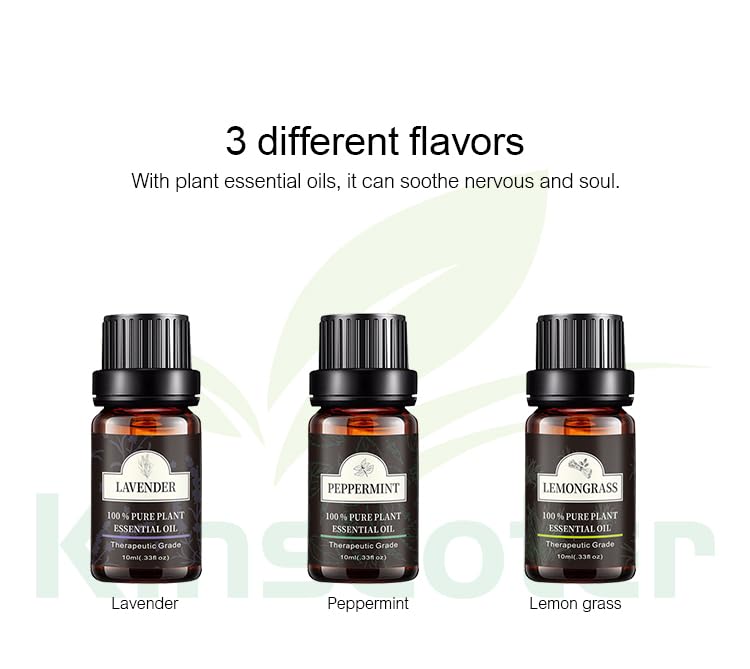 DOCOSS Acrylonitrile Butadiene Styrene Essential Oil for Home Fragrance Diffuser, Humidifier| 10ml Bottle|Aroma Oil Pack of 3(Lavender, Peppermint, Lemongrass)