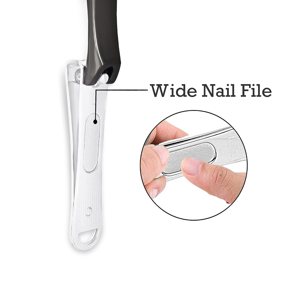 DOCOSS Stainless Steel Nail Cutter Kit For Men and Women Nail Clippers set -Pack Of 2 (Black)