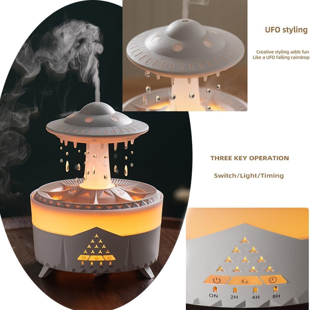 Docoss CloudRain Aroma Diffuser for Home Electric & Humidifier Oil Diffuser for Home – Essential Oil Fragrance Diffuser with Remote Control,Room Freshener Scent for Relaxation