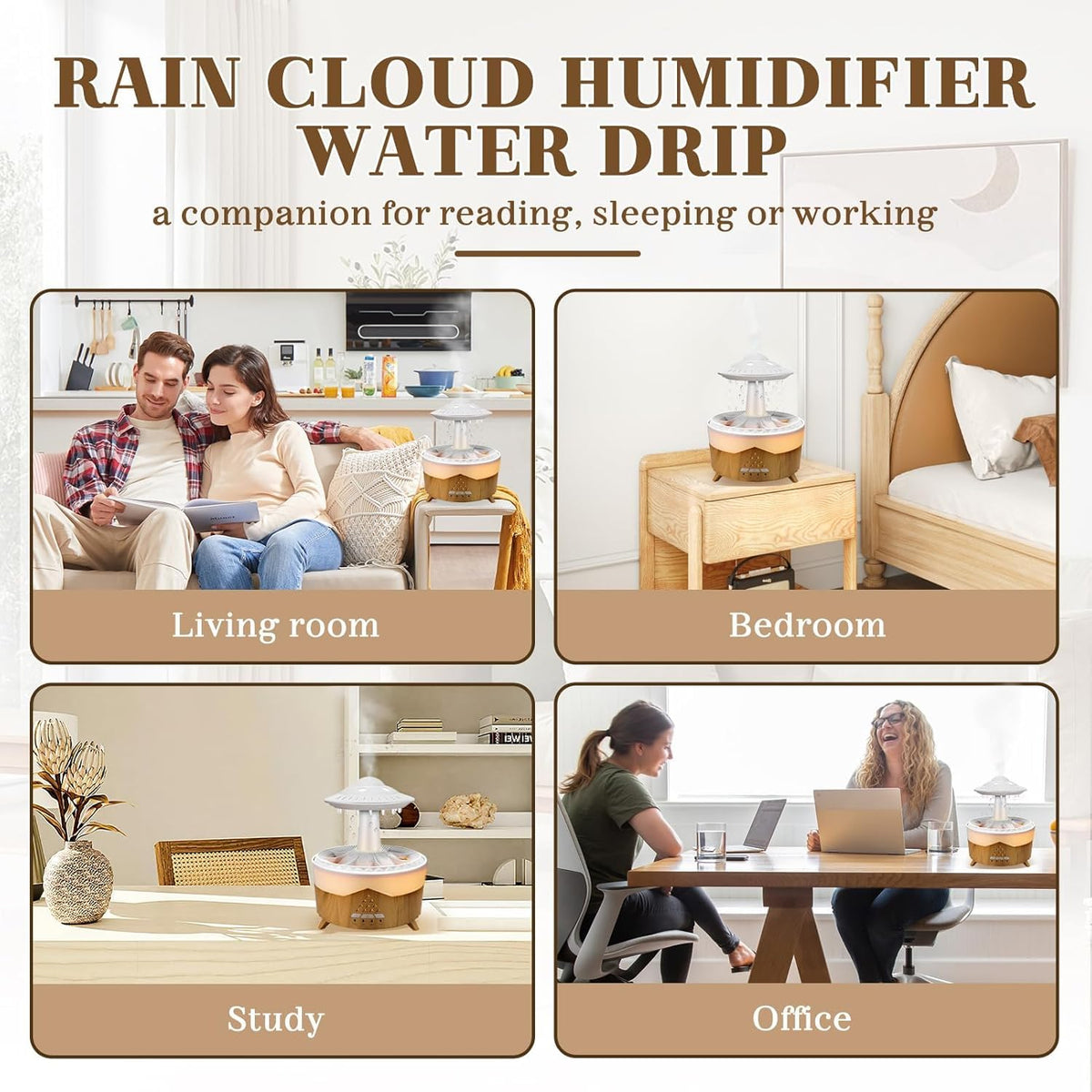 Docoss CloudRain Aroma Diffuser for Home Electric & Humidifier Oil Diffuser for Home – Essential Oil Fragrance Diffuser with Remote Control,Room Freshener Scent for Relaxation