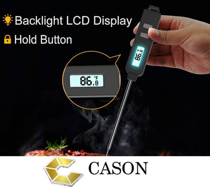 CASON (DEVICE OF C) -Proffesional Digital Lcd Cooking  Food Thermometer / Kitchen thermometer For Cooking Bbq/barbeque Thermometer Candy Temperature Test Pen