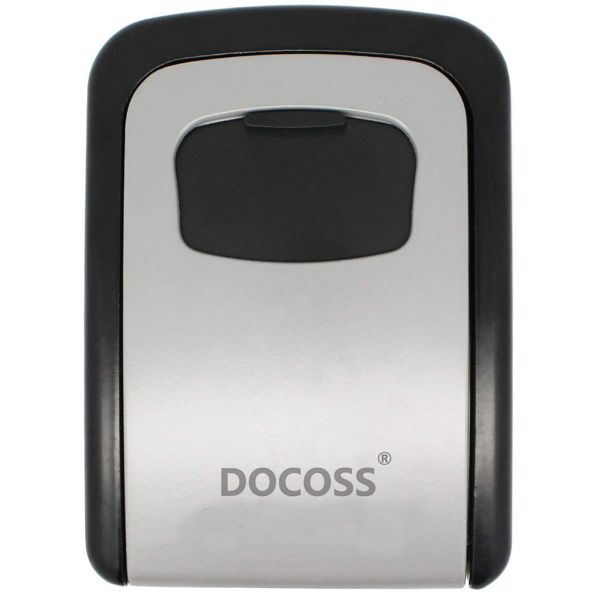 DOCOSS - Metal Key Safe Combination Storage Box Outdoor Wall Mounted with Code Password Security Lock for House Outdoor(Black,Grey)