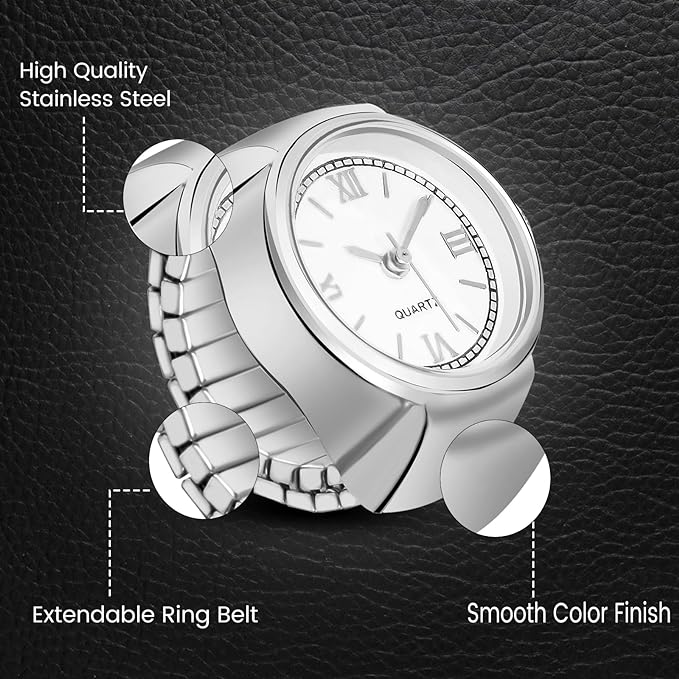 1 Pc Retro Ring Shaped Watch Fashion Exquisite Quartz Watch Digital Ring  Watch for Man Women (Golden Red) - Walmart.com