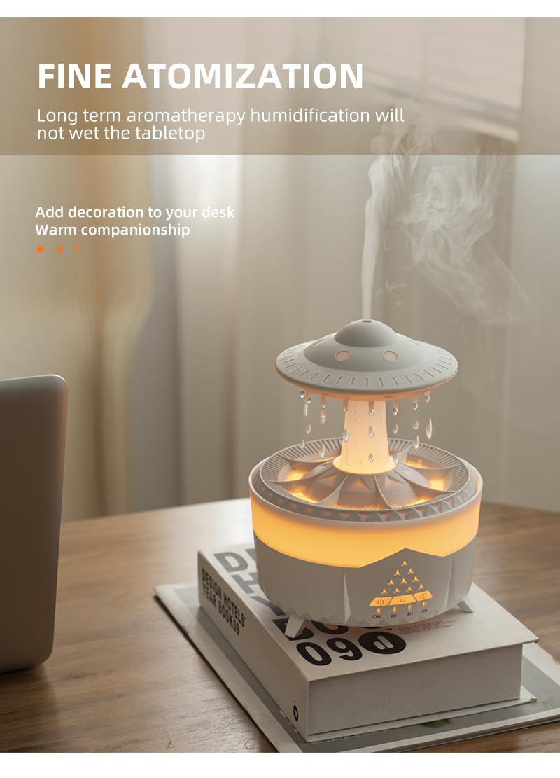 Docoss CloudRain Aroma Diffuser for Home Electric & Humidifier Oil Diffuser for Home – Essential Oil Fragrance Diffuser with Remote Control,Room Freshener Scent for Relaxation