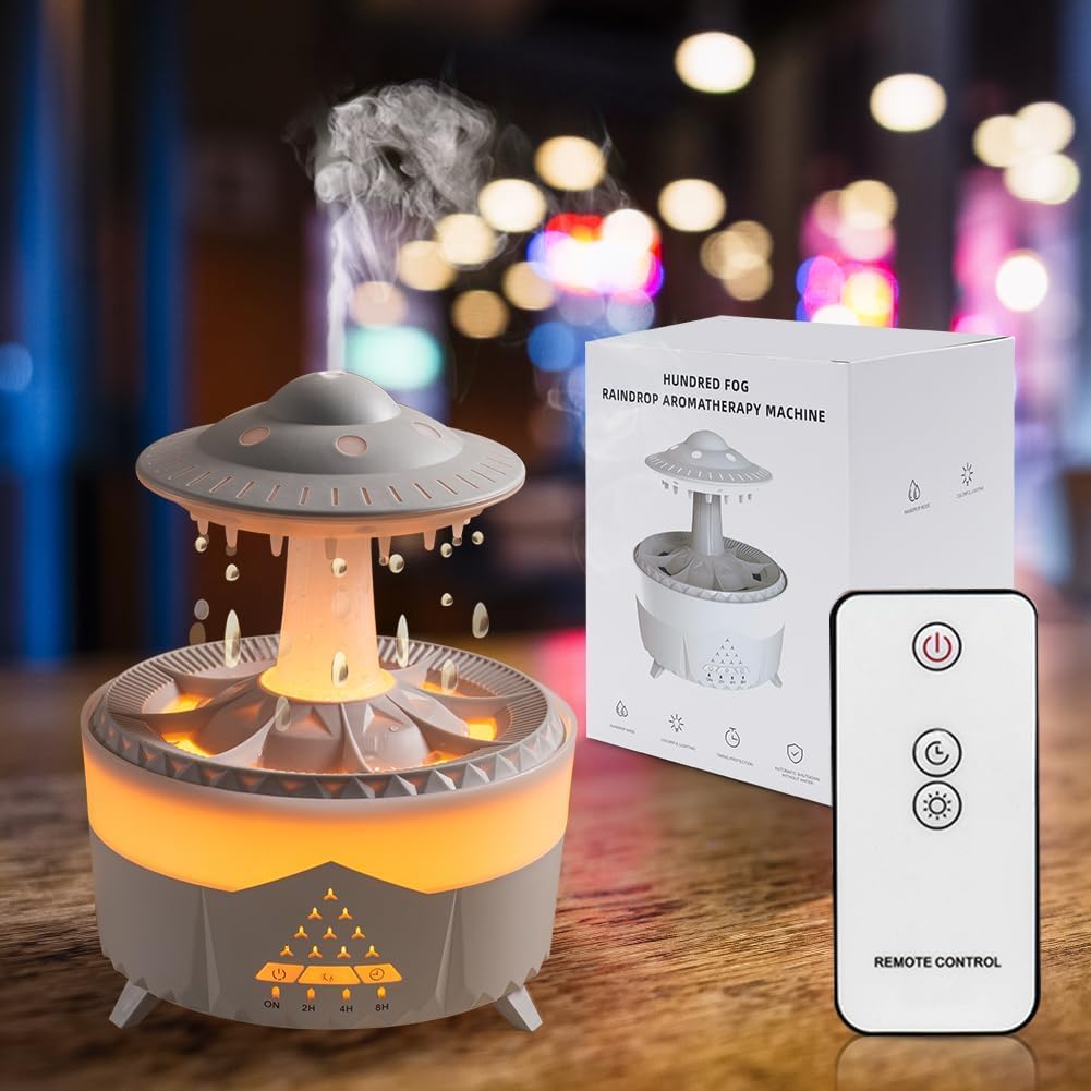 Docoss CloudRain Aroma Diffuser for Home Electric & Humidifier Oil Diffuser for Home – Essential Oil Fragrance Diffuser with Remote Control,Room Freshener Scent for Relaxation