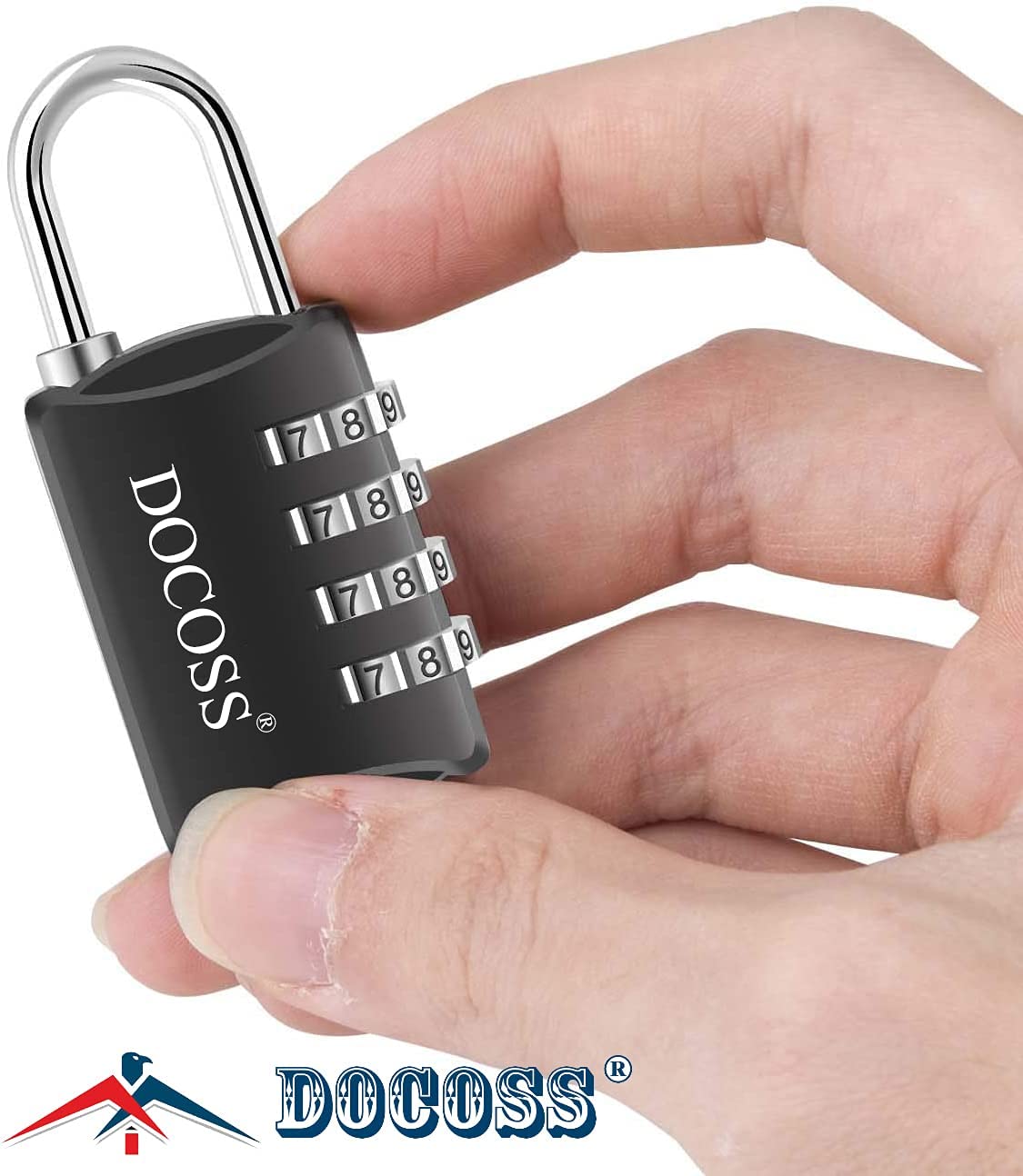 DOCOSS Metal 4 Digit Number Lock For Bag Luggage,Small Combination Loc