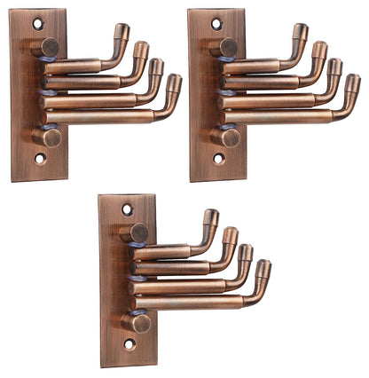 DOCOSS -Pack Of 2-Stainless Steel Flexible Hooks Antique Brass Bathroom Cloth Hanger Wall Hook Door Robe Hooks for Hanging Keys,Clothes,Towel Steel Hook