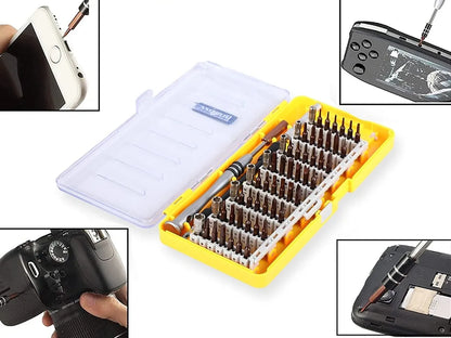 DOCOSS - 60 in 1-Precision Magnetic Screwdriver Set Kit with Superb S2 Steel 56 Bits Screw Driver set for Mobile Phone,Laptop, Tablet, PC & Household Repair Home Tool Kit(Copper)