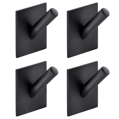 DOCOSS Pack of 4 Steel Self Adhesive Hooks for Wall Strong Sticker Hooks Door Hanger Wall Hooks Self Adhesive Hooks Holder for Bathroom ,Kitchen -Holds Upto 3 kg