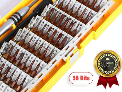 DOCOSS - 60 in 1-Precision Magnetic Screwdriver Set Kit with Superb S2 Steel 56 Bits Screw Driver set for Mobile Phone,Laptop, Tablet, PC & Household Repair Home Tool Kit(Copper)