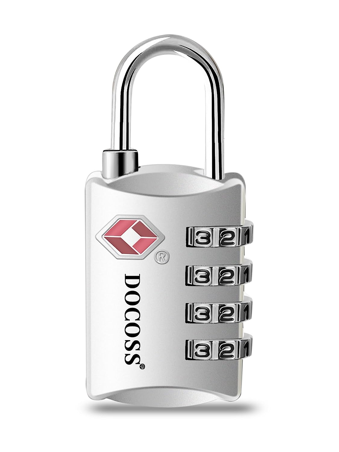 DOCOSS Metal 4 Digit Number Lock For Bag Luggage,Small Combination Lock /Password Locks -Pack of 2 (Black)